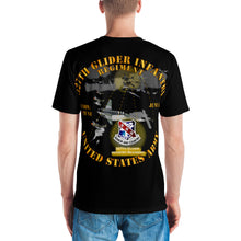 Load image into Gallery viewer, All-Over Print Men's Crew Neck T-Shirt - 327th Glider Inf - D-Day