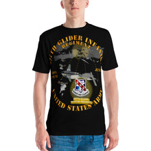 Load image into Gallery viewer, All-Over Print Men's Crew Neck T-Shirt - 327th Glider Inf - D-Day