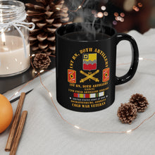 Load image into Gallery viewer, Black mug 11oz - Army - 1st Battalion 80th Artillery - 72nd FA Brigade - Aschaffenburg Federal Republic of Germany with COLD Service Ribbons