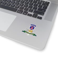 Load image into Gallery viewer, Kiss-Cut Stickers - Army - 10th Mountain Division - SSI w Ski Branch - Ribbon X 300