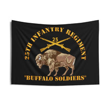 Load image into Gallery viewer, Indoor Wall Tapestries - Army - 25th Infantry Regiment - Buffalo Soldiers w 25th Inf Branch Insignia