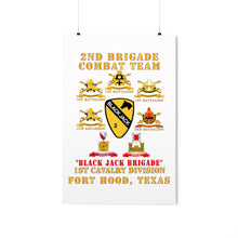 Load image into Gallery viewer, Premium Matte vertical posters - Army - 2nd BCT, 1st Cav Division - BlackJack - All Sub Units w Ribbon X 300
