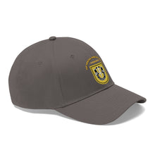 Load image into Gallery viewer, Unisex Twill Hat - 1st Special Forces Group (SFG) (Airborne) Flash with Crest with Text - Direct to Garment (DTG) - Printed