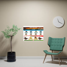 Load image into Gallery viewer, Horizontal Matte Poster - United States Army "Buffalo Soldier" Unit Insignia - Infantry and Cavalry