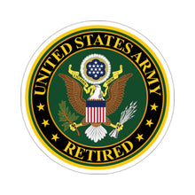 Load image into Gallery viewer, Kiss-Cut Stickers - Army - US Army Retired