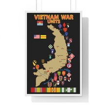 Load image into Gallery viewer, Premium Framed Vertical Poster - Map - Vietnam Units - 3 wo DS - Black