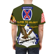 Load image into Gallery viewer, AOP - Army - 10th Mountain Division - Climb to Glory - REFORGER 90, Centurion Shield - Cold War Service Ribbons - Military Green