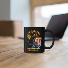 Load image into Gallery viewer, Black mug 11oz - Army - 1st Cavalry (Air Cav) - 1st Field Force w SVC
