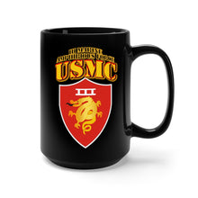 Load image into Gallery viewer, Black Mug 15oz - USMC - III Marine Amphibious Force - MAF