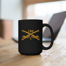 Load image into Gallery viewer, Black Mug 15oz - Army - 1st Squadron, 180th Cavalry Regiment Branch wo Txt X 300