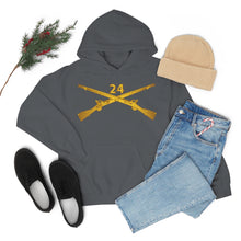 Load image into Gallery viewer, Unisex Heavy Blend Hooded Sweatshirt - Army - 24th Infantry Regiment Branch Wo Txt
