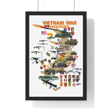 Load image into Gallery viewer, Premium Framed Vertical Poster - Map - Vietnam Units -with Wpns - Equipment