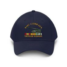Load image into Gallery viewer, Twill Hat - Army - M107 - 175mm Gun - Vietnam Vet w VN SVC - Hat - Direct to Garment (DTG) - Printed