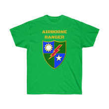 Load image into Gallery viewer, Unisex Ultra Cotton Tee - Airborne Ranger with Crest - Airborne Infantry - Mass Tactical Airborne Operation with Ranger Infantry Branch