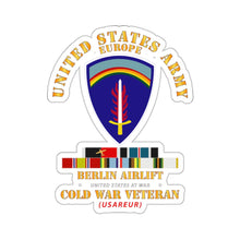 Load image into Gallery viewer, Kiss-Cut Stickers - Army - US Army Europe - Berlin Airlift w COLD EXP Occp Airplane Svc