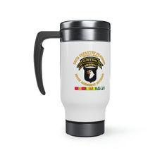 Load image into Gallery viewer, Stainless Steel Travel Mug with Handle, 14oz - Army - 58th Infantry Platoon - Scout Dog - w VN SVC