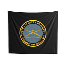 Load image into Gallery viewer, Indoor Wall Tapestries - Army - 24th Infantry Regiment - Jefferson Barracks, MO - Buffalo Soldiers w Inf Branch
