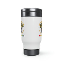 Load image into Gallery viewer, Stainless Steel Travel Mug with Handle, 14oz - Army - 58th Infantry Platoon - Scout Dog - w VN SVC