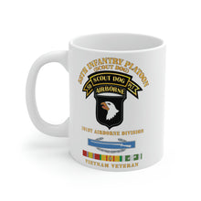Load image into Gallery viewer, White Ceramic Mug - Army - 58th Infantry Platoon - Scout Dog - W Cib - Vn Svc X 300