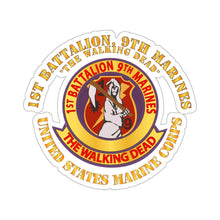 Load image into Gallery viewer, Kiss-Cut Stickers - USMC - 1st Bn 9th Marines - The Walking Dead