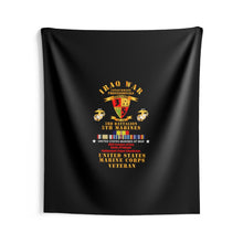 Load image into Gallery viewer, Indoor Wall Tapestries - USMC - Iraq War Veteran - 3rd Bn, 5th Marines w CAR IRAQ SVC