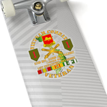 Load image into Gallery viewer, Kiss-Cut Stickers - Army - Vietnam Combat Vet - 2nd Bn 33rd Artillery - 1st Inf Div SSI