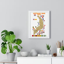 Load image into Gallery viewer, Premium Framed Vertical Poster - Map - Vietnam Units - 3 wo DS