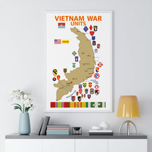 Load image into Gallery viewer, Premium Framed Vertical Poster - Map - Vietnam Units - 3 wo DS