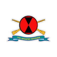 Load image into Gallery viewer, Kiss-Cut Stickers - Army - 7th Infantry Division - SSI w Br - Ribbon X 300