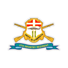 Load image into Gallery viewer, Kiss-Cut Stickers - Army - 6th Infantry Regiment - DUI w Br - Ribbon X 300