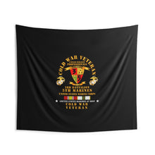 Load image into Gallery viewer, Indoor Wall Tapestries - USMC - Cold War Vet - 3rd Bn, 5th Marines w COLD SVC X 300