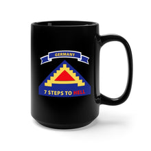 Load image into Gallery viewer, Black Mug 15oz - Army - 7th United States Army w 7 Steps Hell w Scroll