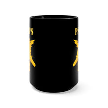Load image into Gallery viewer, Black Mug 15oz - Army - PSYOPS w Branch Insignia - Line X 300