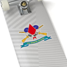 Load image into Gallery viewer, Kiss-Cut Stickers - Army - 5th Infantry Division - DUI w Br - Ribbon X 300