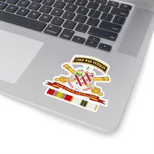 Load image into Gallery viewer, Kiss-Cut Stickers - Army - 8th Field Artillery w Br - Ribbon COLD WAR Vet Tab
