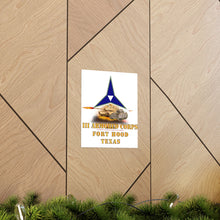 Load image into Gallery viewer, Premium Matte vertical posters - Army - III Armored Corps - M1A1 - M2 Bradely Firing - Fort Hood Texas X 300