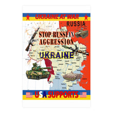 Load image into Gallery viewer, Horizontal Matte Poster - Ukraine - Ukraine at War - USA Supports - Map