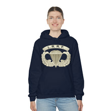 Load image into Gallery viewer, Unisex Heavy Blend Hooded Sweatshirt - Army - LRRP - Basic Airborne Badge w LRRP Tab X 300
