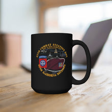 Load image into Gallery viewer, Black Mug 15oz - Army - 82nd Combat Avn Bde - Beret w Flash w Helicopters