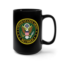 Load image into Gallery viewer, Black Mug 15oz - Army - US Army Retired
