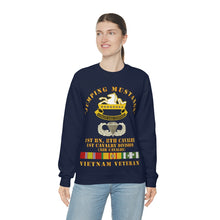 Load image into Gallery viewer, Unisex Heavy Blend Crewneck Sweatshirt - Army - Jumping Mustangs w DUI - ABN Basic - 1st Bn 8th Cav w VN
