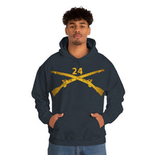 Load image into Gallery viewer, Unisex Heavy Blend Hooded Sweatshirt - Army - 24th Infantry Regiment Branch Wo Txt