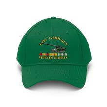 Load image into Gallery viewer, Twill Hat - Army - M107 - 175mm Gun - Vietnam Vet w VN SVC - Hat - Direct to Garment (DTG) - Printed