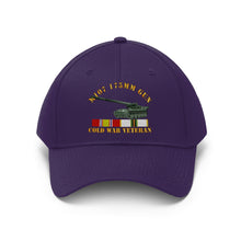 Load image into Gallery viewer, Twill Hat - Army - M107 - 175mm Gun - Cold War Veteran with Cold War Service Ribbons - Hat - Direct to Garment (DTG) - Printed