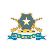 Load image into Gallery viewer, Kiss-Cut Stickers - 36th Infantry Regiment - DUI w Br - Ribbon X 300