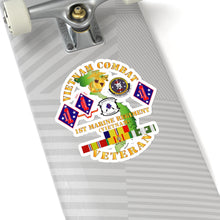 Load image into Gallery viewer, Kiss-Cut Stickers - USMC - Vietnam Combat Vet w 1st Marine Regt w BNs w CAR VN SVC