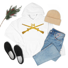 Load image into Gallery viewer, Unisex Heavy Blend Hooded Sweatshirt - Army - 24th Infantry Regiment Branch Wo Txt