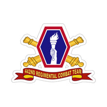 Load image into Gallery viewer, Kiss-Cut Stickers - Army - 442nd Infantry Regimental Combat Team w Artillery Br - SSI - Ribbon X 300