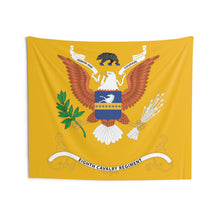 Load image into Gallery viewer, Indoor Wall Tapestries - 8th Cavalry Regiment - (Honor and Courage) - Regimental Colors Tapestry