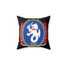 Load image into Gallery viewer, Spun Polyester Square Pillow - American Defenders Of Bataan Corregidor - Ms Logo - Black